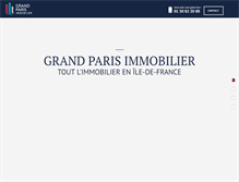 Tablet Screenshot of grandparisimmobilier.fr